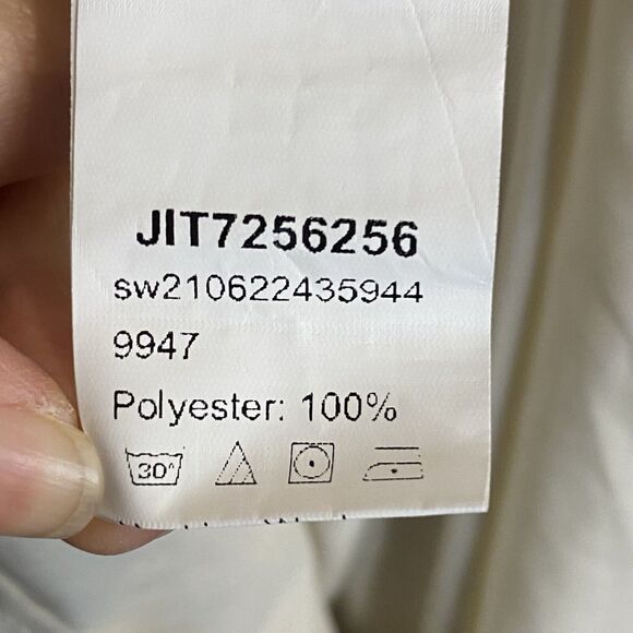 Paisley‎ Ruffle Midi Dress Womens S Sheer Pleated Regency Retro 70s Cottagecore - Picture 8 of 12